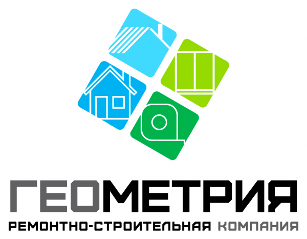 Логотип компании РСК ГЕОМЕТРИЯ (окна,балконы,кровля,сварочные работы,натяжные потолки,отделка помещений)